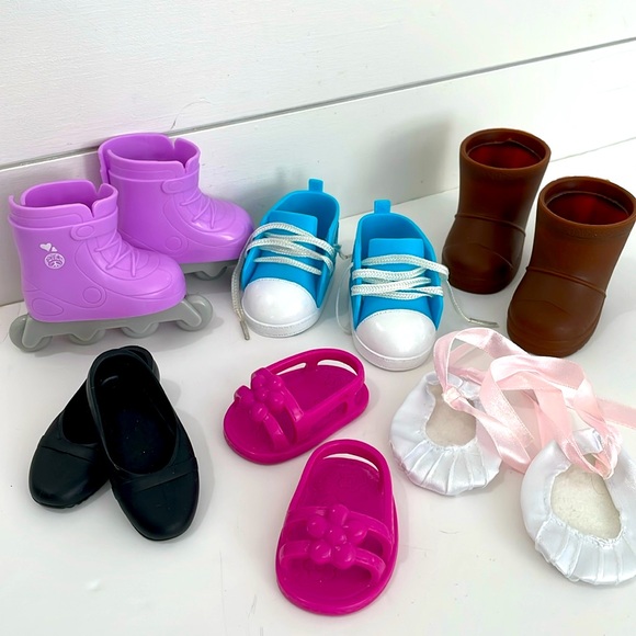 various Other - 18” Doll Shoes Accessories Inline Skates Boots Sneakers Sandals Ballet Slippers